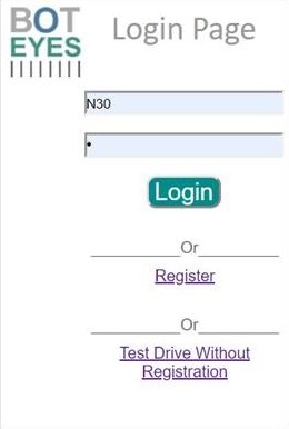 Telepesence robot login page